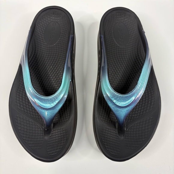 OOFOS OOmega OOlala Luxe Platform Sandal - Atlantis - Picture 6 of 13